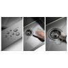 Pure.Sink Luxion Large Gun metal sink 78x50 cm Tapwing with tap hole PLX7850T-61